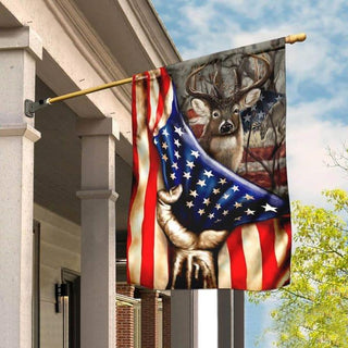 Gift For Hunting Lover Deer Hunting Hunting lover Hunter Hunt Season Deer Hunter Flag US FLag LN