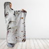Black and White Wolf Super Soft Hooded Blanket