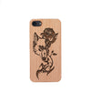 Wood Phone Case for Universal Models -Wolf and Rose 004 - designfullprint