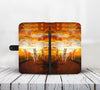 Cell Phone Wallet Case for Universal Models - 3D Sunrise Horse Printed Phone Wallet Case 001