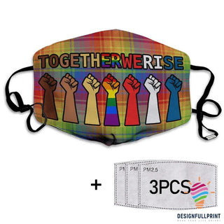 Pride Gift For LGBT LGBT Together We Rise Cloth Mask HG