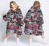 Pug Gifts For Pug Lovers Wof Wof Fave Paw Forever Pug Wearable Blanket Snug Hoodie For Teens And Adults QDH