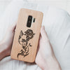 Wood Phone Case for Universal Models -Wolf and Rose 004 - designfullprint