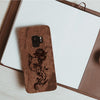 Wood Phone Case for Universal Models -Wolf and Rose 004 - designfullprint
