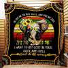 Gift For Elephant Lover Gift For Hippie Hippie Elephant Give Me Beat Boys And Free My Soul Quilt Throw Blanket CH