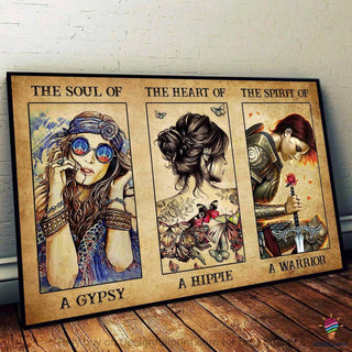 Gift For Hippie Gypsy Warrior Poster Horizontal Poster