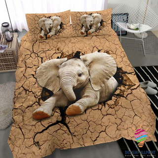 Gift For Elephant Lover Elephant Craking Bedding Set CH