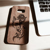 Wood Phone Case for Universal Models -Wolf and Rose 004 - designfullprint
