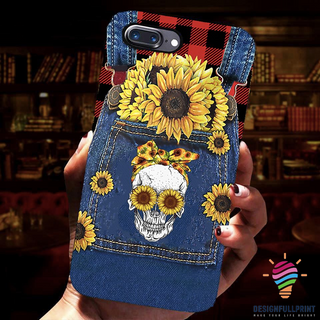 Skull Gift Skull Sunflower  Phone Case CHM