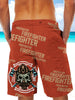 Ultra-light Drawstring Shorts for Men - FIRE DEPT. Firefighter 002 - designfullprint