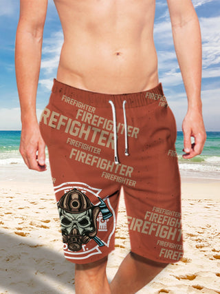 Ultra-light Drawstring Shorts for Men - FIRE DEPT. Firefighter 002 - designfullprint