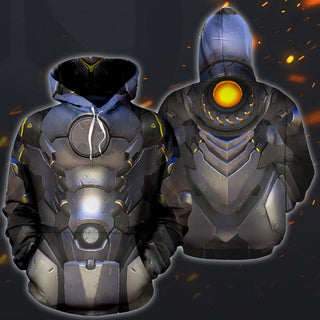 3D OW Printed Amour Hoodie 001 - designfullprint