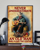 Never Underestimate An Old Man Who Plays The Guitar CH Poster Canvas Guitarist