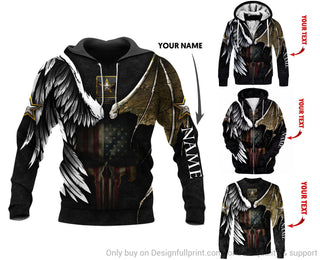 Gift For Army Army Angel And Devil Multi Types Personalized Pullover Zipup Fleece Hoodie Long Sleeve Shirt Unisex Size AD HG