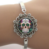 Sugar Skull Bracelets Skeleton Glass