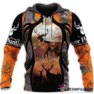 Gift For Hunting Lover Orange Deer Hunting US Unisex Size Hoodie CH