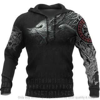 Gift For Viking Lover Viking Fenrir Viking Hoodie Pullover Unisex Type HH