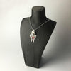 Cubic Zirconia Blackened Link Chain Skull Necklace