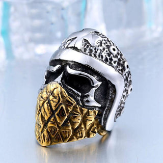 Biker Punk Cross Skull Stainless Steel Ring