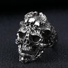 Stainless Steel Skull Warrior Ring - designfullprint