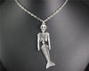 Mermaid Skeleton Metal Alloy Necklace