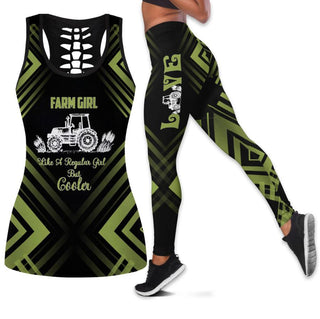 Farm Girl Tank Top And Leggings Set Gift For Farmer