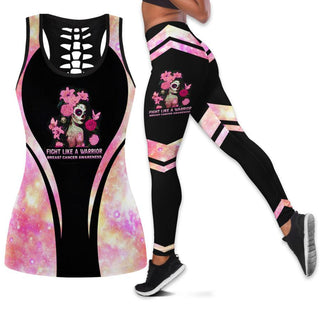 Breast Cancer Awareness Tank Top And Leggings Set