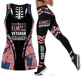 Gift For Veteran Lover Veteran Female Personalized Tank Top And Leggings Set