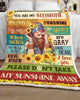 Gift For Hippie You Are My Sunshine Gypsy Hippie Sherpa Blanket HG