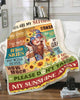 Gift For Hippie You Are My Sunshine Gypsy Hippie Sherpa Blanket HG