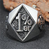 Stainless Steel Silver Skull Biker Ring
