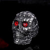 Titanium Steel Red Eye Skull Ring