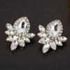 Sweet Metal with Gems Ear Stud Earrings - designfullprint