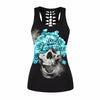 3D Printed Skull Black Tanks