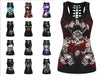 3D Printed Skull Black Tanks