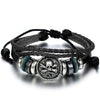 Vintage Multilayer Skull Leather Braided Cuff Bracelet