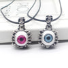 Crystal Steampunk Evil Eye Skull Charm Necklaces