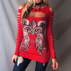 Bodycon Long Sleeve Wings