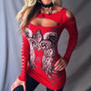 Bodycon Long Sleeve Wings