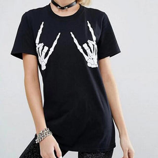 Skull Hand Printed Top - designfullprint