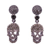 Vintage Steampunk Long Skull Statement Earrings
