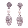 Vintage Steampunk Long Skull Statement Earrings