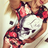 Floral Skull Party Dress - designfullprint
