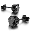 Black Round Cubic Zirconia Earrings - designfullprint