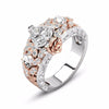 Crystal Gothic Punk Flower Heart Skull Rings