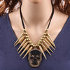 Punk Spike Skull Choker Necklace
