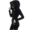 Black Crop Top Hoodies