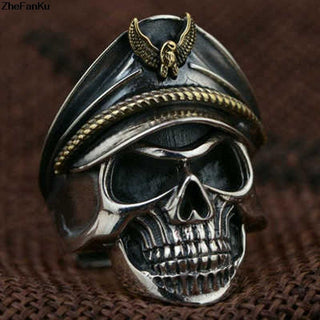 Eagle Cap Copper Punk Skull Rings