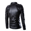 Men Leather Jacket Motorcycle Jacket Black