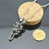 Skull Love Couple Hug Chain Necklace
